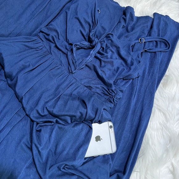 EUC. Moulinette Soeurs {Anthropologie} Blue Super Soft Maxi Dress + Pockets | XS - Picture 10 of 14